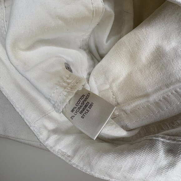 Christopher & Banks Petite Womens Mid Rise Capris Jean Size‎ 8P White Stretch - Picture 3 of 14